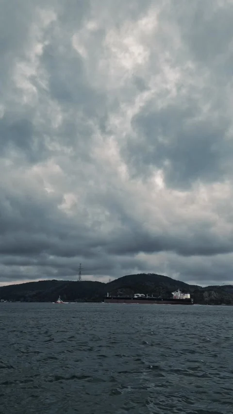 Nature Seascapes Sky Clouds Ship Boat Stock Footage 339965612