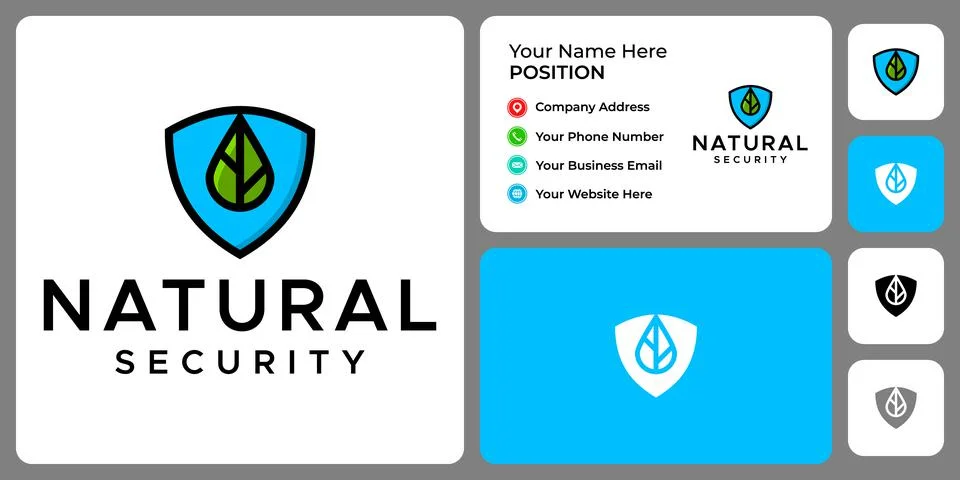 NATURE SECURITY LOGO Illustrazione stock
