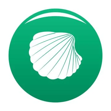 Nature shell icon vector green 스톡 일러스트