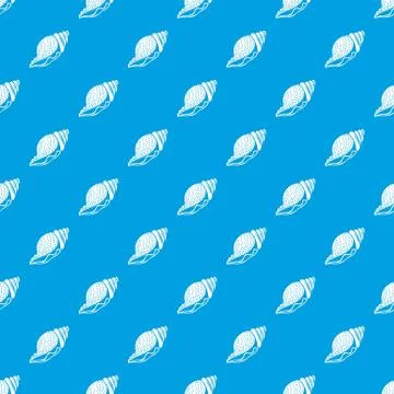 Nature shell pattern seamless blue Stock Illustration