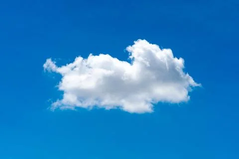 Nature single white cloud on blue sky background in daytime Photos