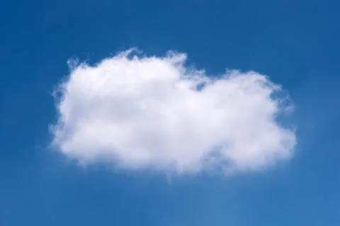 Nature single white cloud on blue sky background in daytime Stock Photos