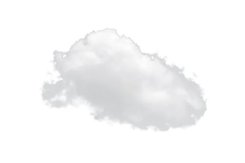 Nature single white cloud isolated on white background. Photos