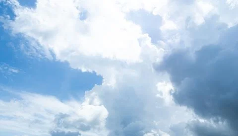 Nature Sky Cloud Blue Background Paronama Web Cloudy summer Winter Season Stock Photos