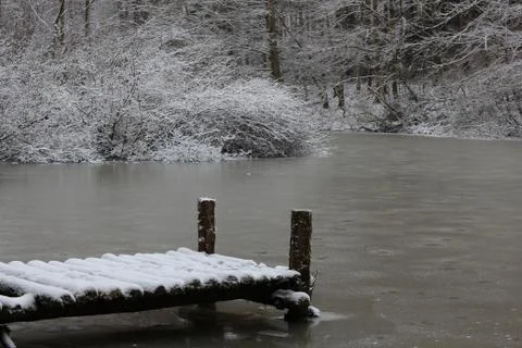 Nature in snow Stock Photos