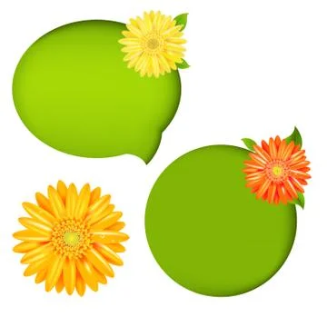 Nature speech bubbles Stock Illustration