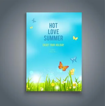Nature summer template Stock Illustration