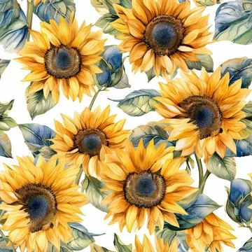 Nature sunflower pattern design line, arts. Hand drawn outline design for f.. Illustrazione stock