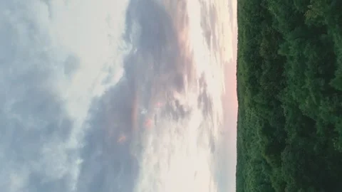 Nature with sunset sky Stock Footage 243382826