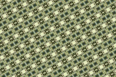 Nature swamp glade patterned wallpaper-style design in mustard leaf, sage, pine Stock Illustration