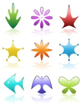 Nature symbols Stock Illustration