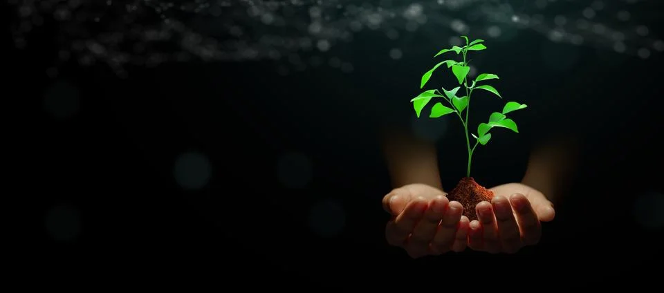 Nature technology, Ethics, Saving environment, Ecology, Eco earth day Concept Stock Photos