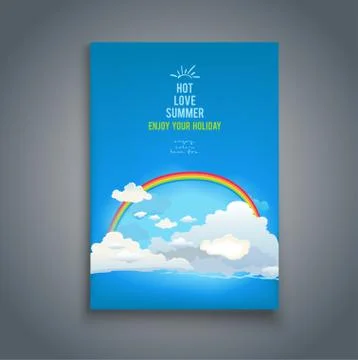 Nature template with sky Stock Illustration