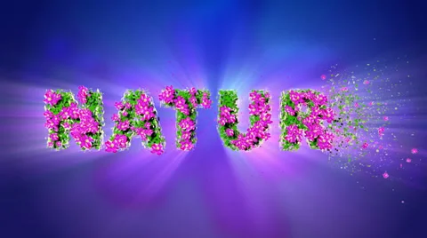 NATURE Text 3D Motion Graphics Stock Footage 29633845