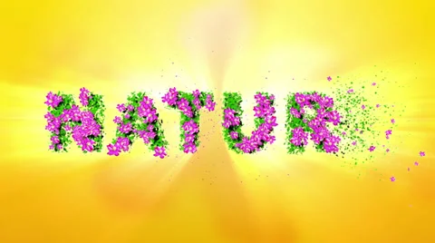 NATURE Text 3D Motion Graphics Stock Footage 29646339
