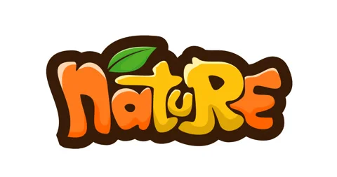 Nature text animation, combination of yellow orange and green leaves Vídeo Stock 335254387