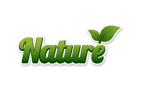 Nature text effect Stock Illustration