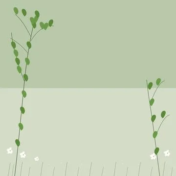A Nature theme Text template with huge space for text in center Stock Illustration
