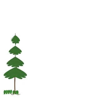 Nature themed text template (white page) with a tree on left Stock Illustration