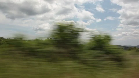 Nature through the car window Stock Footage 106458425