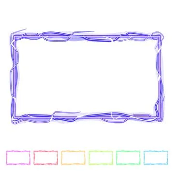 Nature thunder frame cartoon vector graphic Stock Illustration