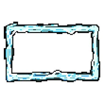 Nature thunder frame pixel art vector illustration Stock-Illustration