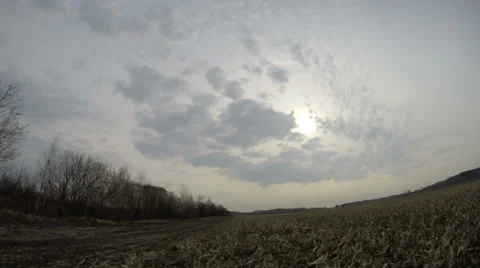 Nature Time Lapse - clouds on a grey day Stock Footage 36594677
