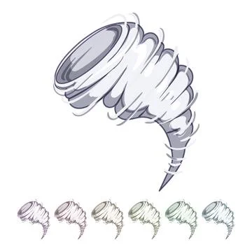 Nature tornado cartoon vector graphic Stock Illustration
