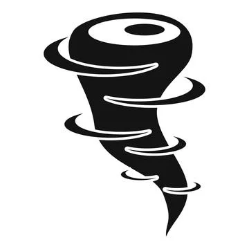 Nature tornado icon, simple style 库存插图