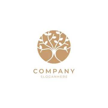 Nature tree logo icon element Stock Illustration