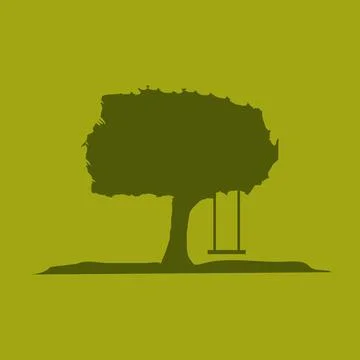 Nature Tree Vector Icon Simple Modern Illustration Stock Illustration