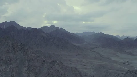Nature trekking through the rocky cliffs. Aerial top view 4K Stock Footage 90049473