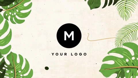 Nature Tropical Leaves Logo Reveal Stock After Effects