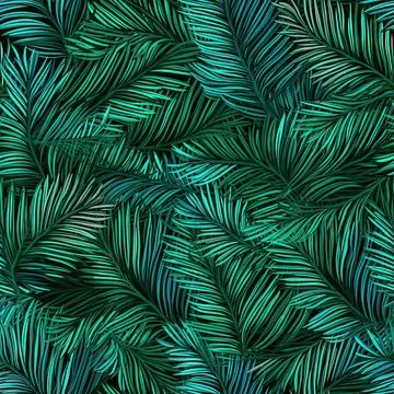 Nature tropical leaves pattern design line, arts. Hand drawn outline design.. Stock Illustration