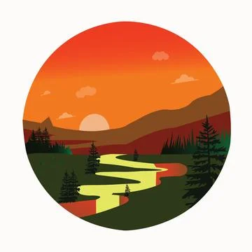 Nature vector eps template design Illustrazione stock