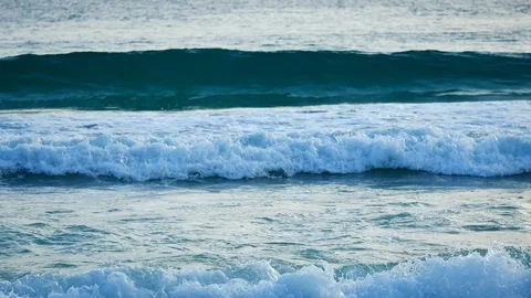 Nature video close up the waves are going to go on the shore, Nature and Trav Stockbeeldmateriaal 93018639