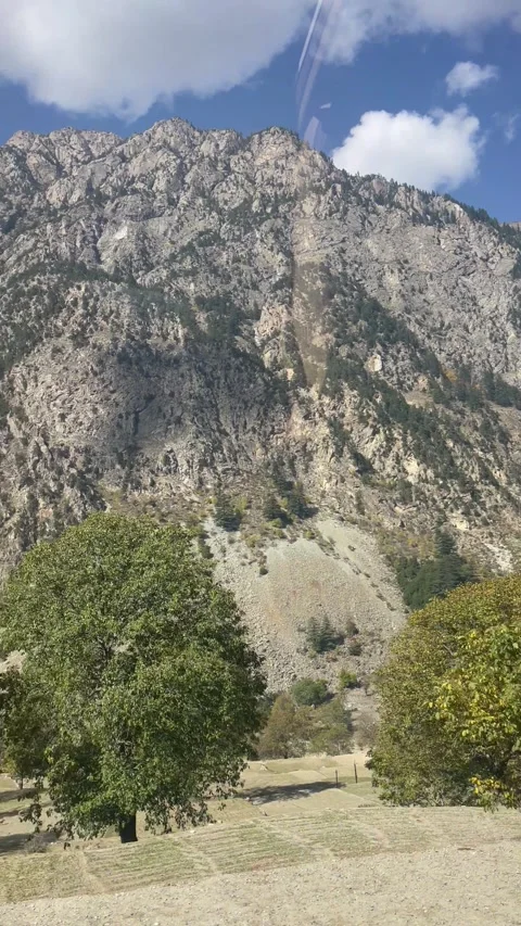 Nature Video Mountains Hills View Landscape Scenery Village Clip Stock Footage 293482660