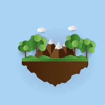 Nature view of green tree in forest at summer. natural green plants landscape Stock Illustration