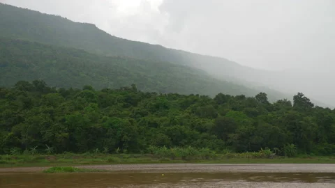 Nature view landscape river and sky background  Video stock 221603716