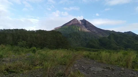 Nature View Sunrise in The Mountain Merapi Video stock 169060269