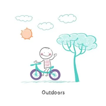 Nature walk Stock Illustration