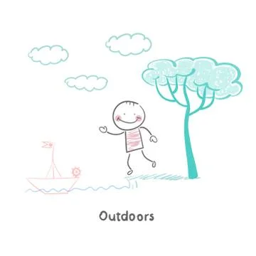 Nature walk Illustrazione stock