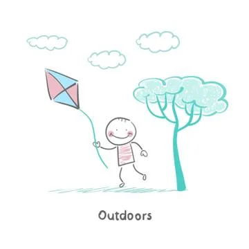 Nature walk Stock Illustration