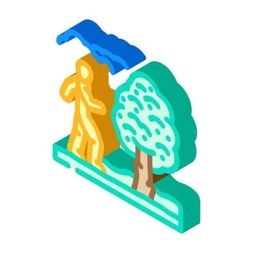 Nature walk spring isometric icon vector illustration Stock Illustration