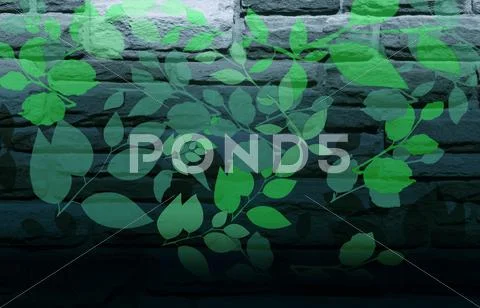Nature wall painting Stock Illustration