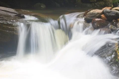 Nature waterfall in deep forest Stock Photos