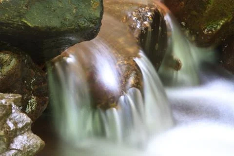 Nature waterfall in deep forest Stock Photos