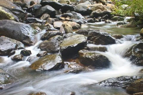 Nature waterfall in deep forest Foto stock