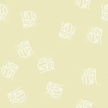 Nature winter line seamless pattern Stock Illustration