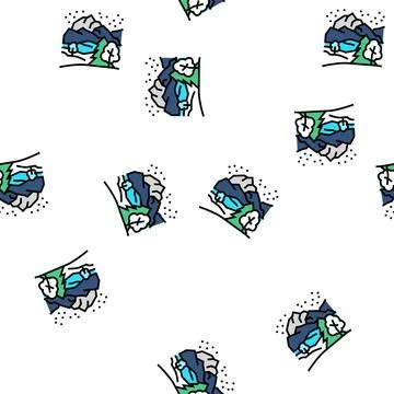 Nature winter vector seamless pattern Illustrazione stock